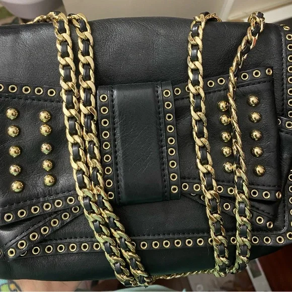 Rebecca Minkoff Studded Bow Chain Strap Shoulder Bag - Picture 2 of 3